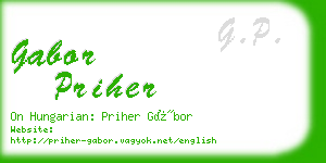 gabor priher business card